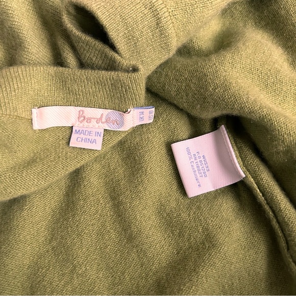 Boden light green all cashmere knit button up cardigan - Picture 2 of 4